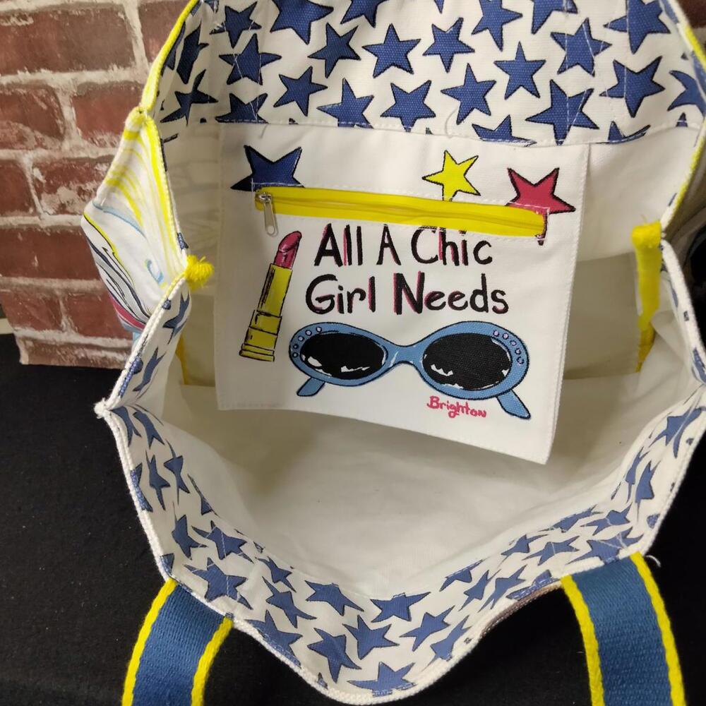 Brighton Chic Ahoy Canvas Tote Bag Summer Beach Shoulder Purse - Picture 6 of 8